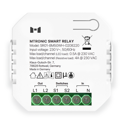 Smart relay which turns your simple switch into smart switch, product by MTronic