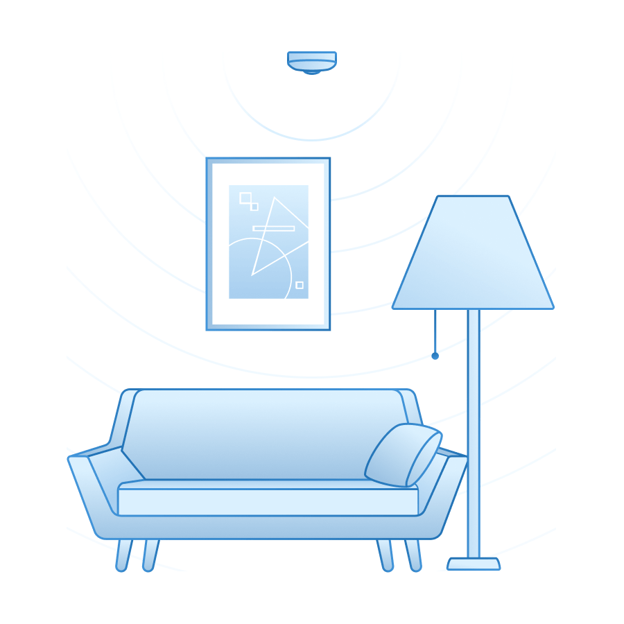 استشعار الحركة في غرفة المعيشة باستخدام Motion and Light Sensor من MTronic