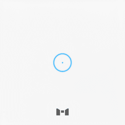 A sleek pearl white 1 Gang smart Touch Panel with the gang illuminated blue to show it is switched on.